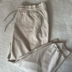 Cream Colored High Rise Joggers